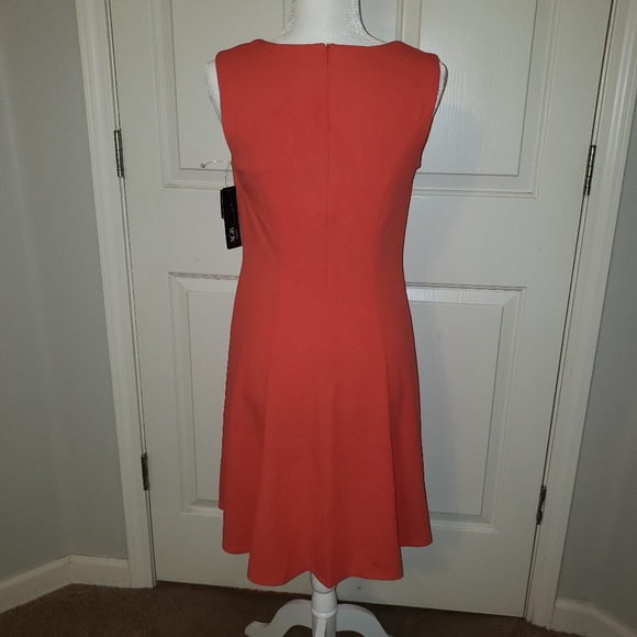 NWT- AGB Scuba Crepe Cut-Out Fit N Flate Dress - Picture 2 of 5